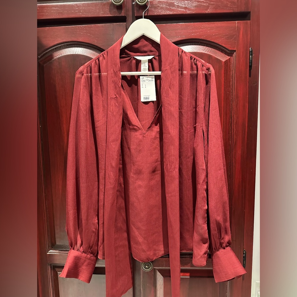 H&M Burgundy Blouse